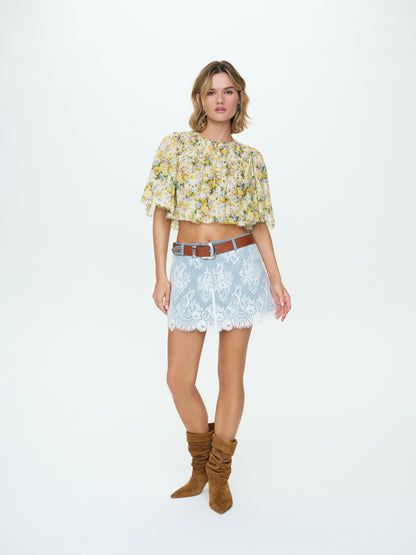 For Love & Lemons Marigold Crop Top