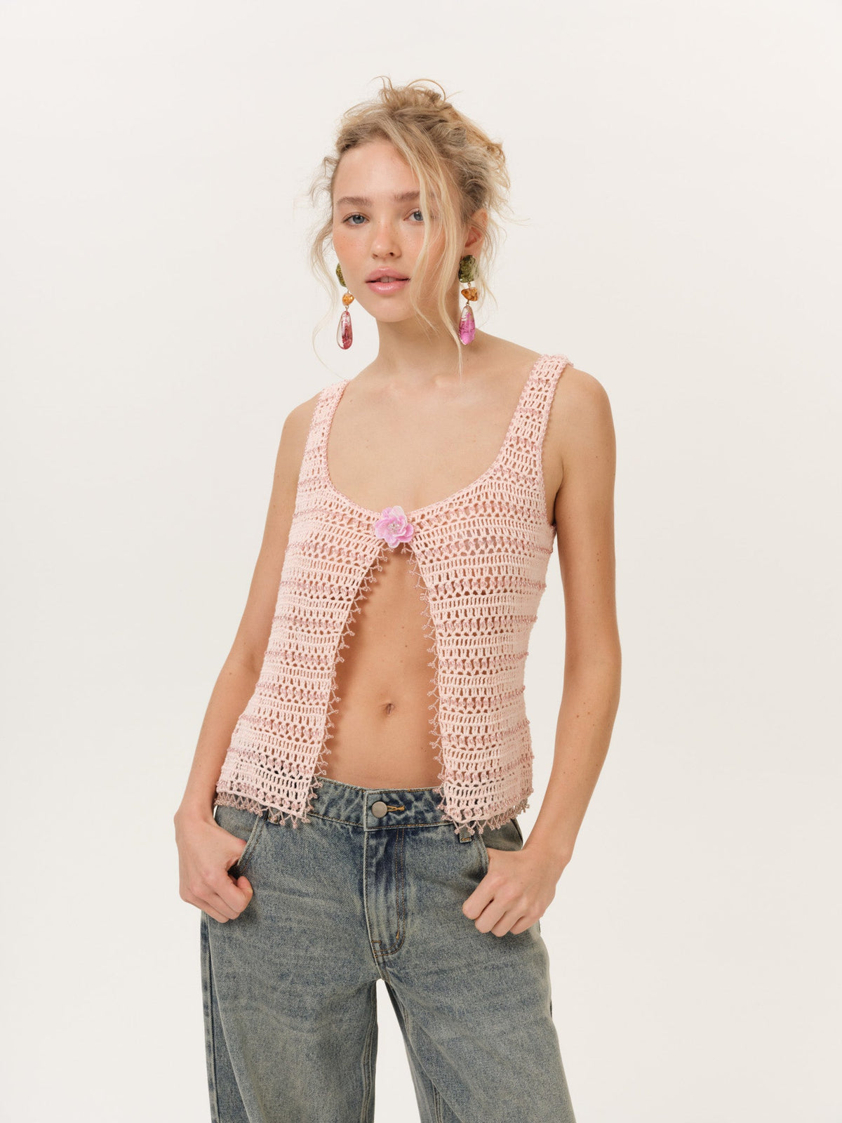 For Love & Lemons Lulu Beaded Tank Top