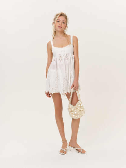 For Love & Lemons Sonnet Embroidered Babydoll Set
