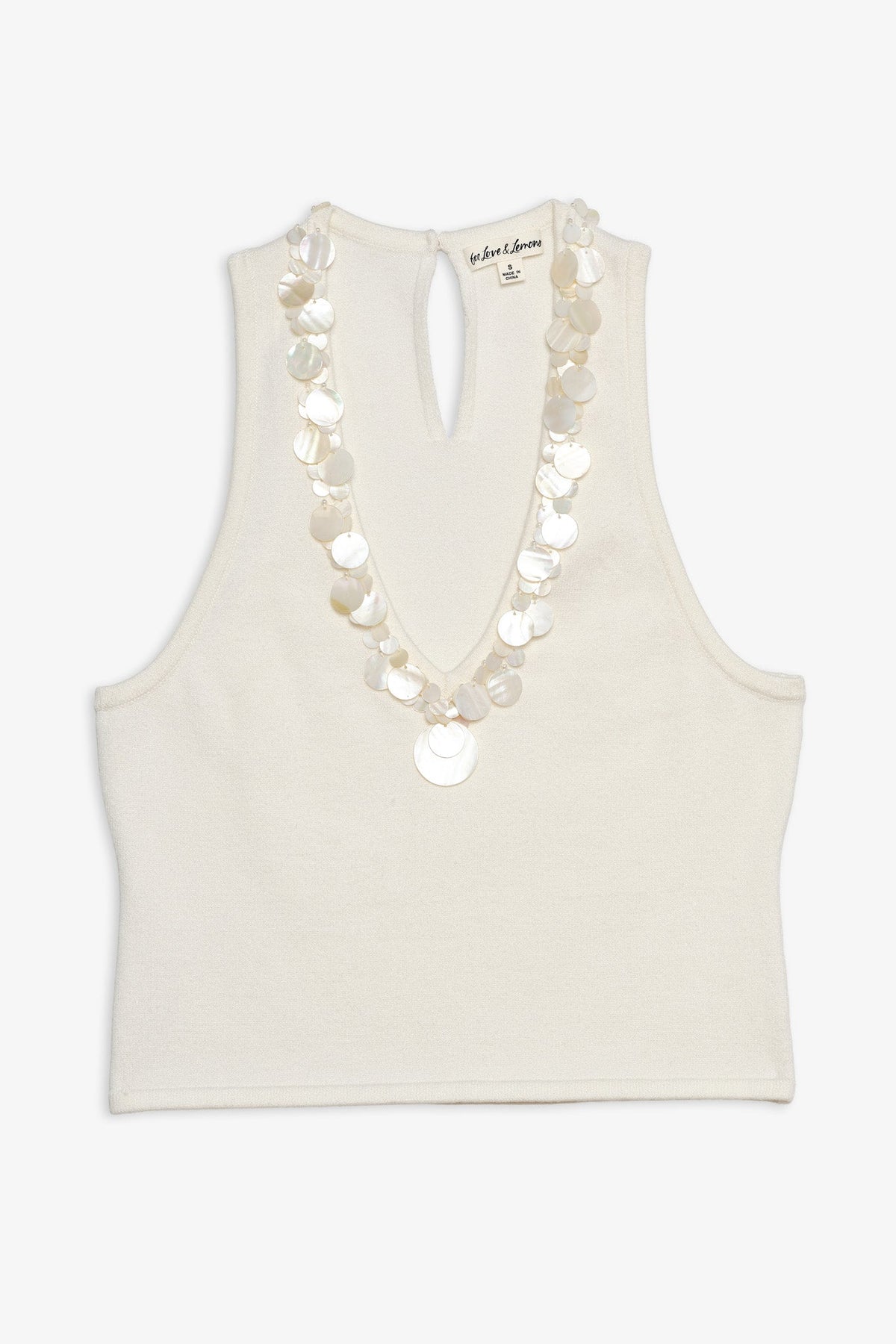 For Love & Lemons Seashell Knit Top