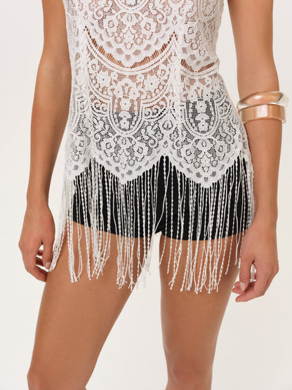 For Love & Lemons Siren Fringe Top