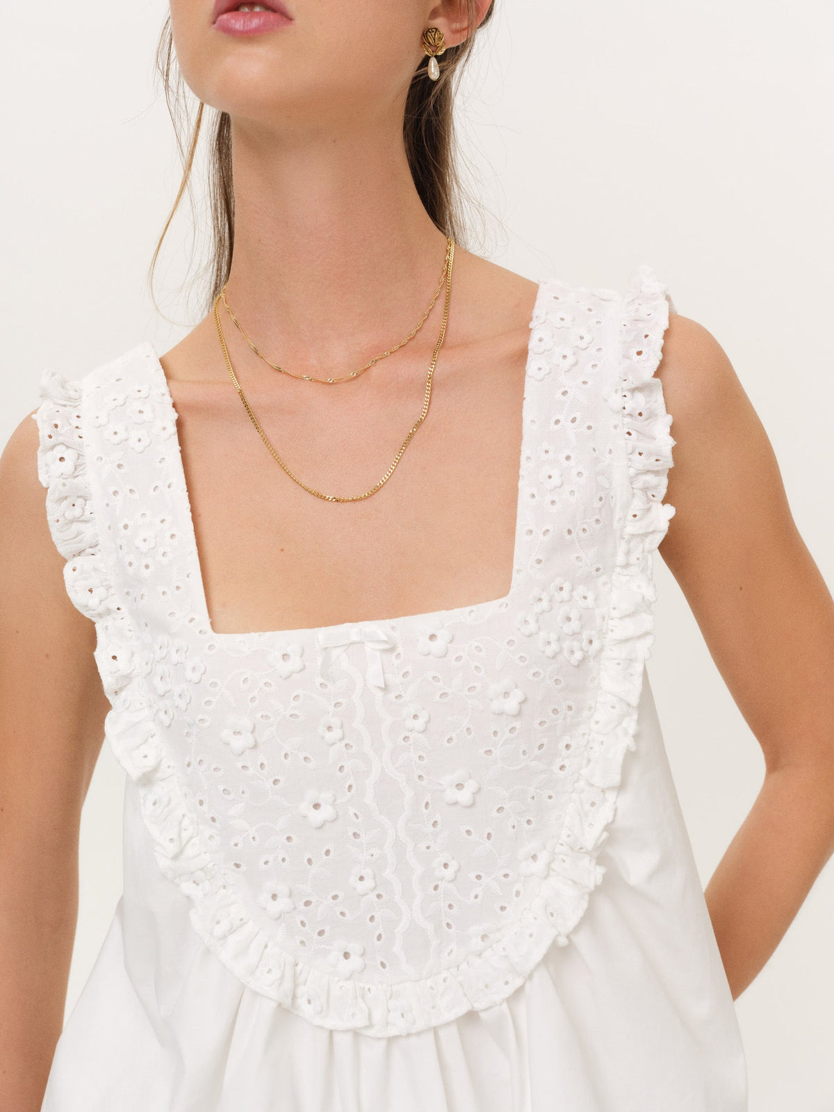 For Love & Lemons Laura Eyelet Top