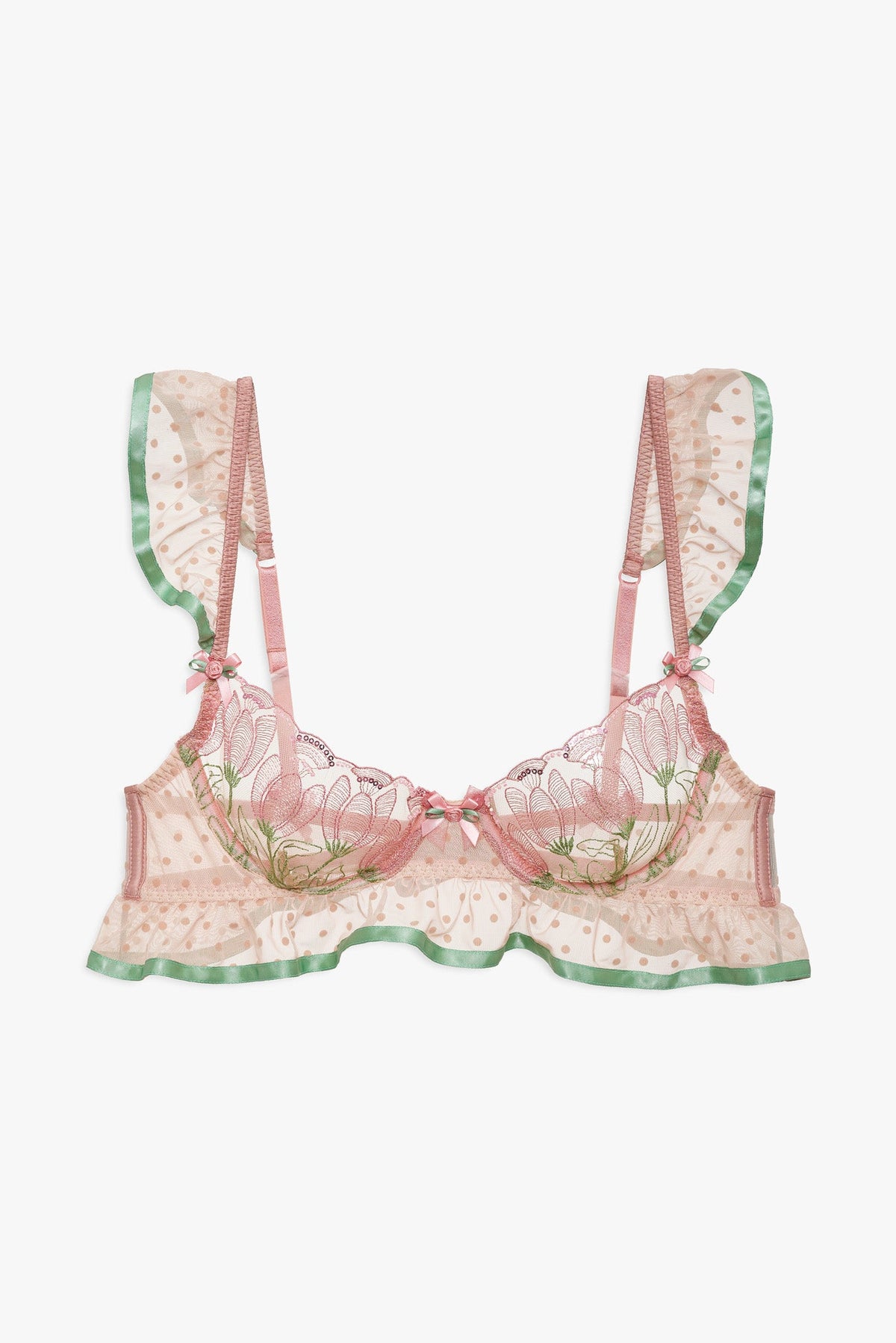 For Love & Lemons Blushing Tulips Underwire Bra