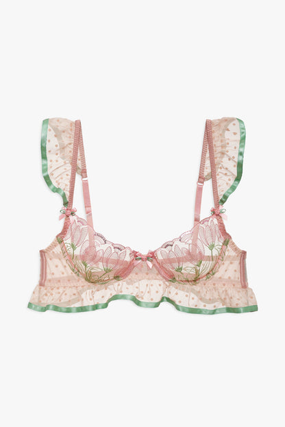 For Love & Lemons Blushing Tulips Underwire Bra