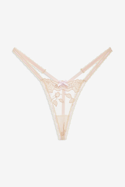 For Love & Lemons Twilight Rose Thong Panty