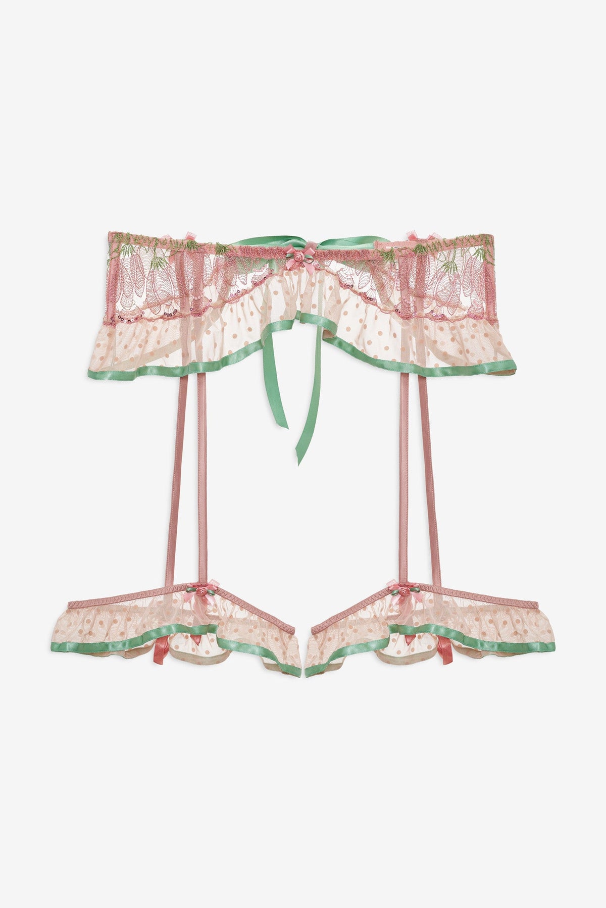 For Love & Lemons Blushing Tulips Garter Belt