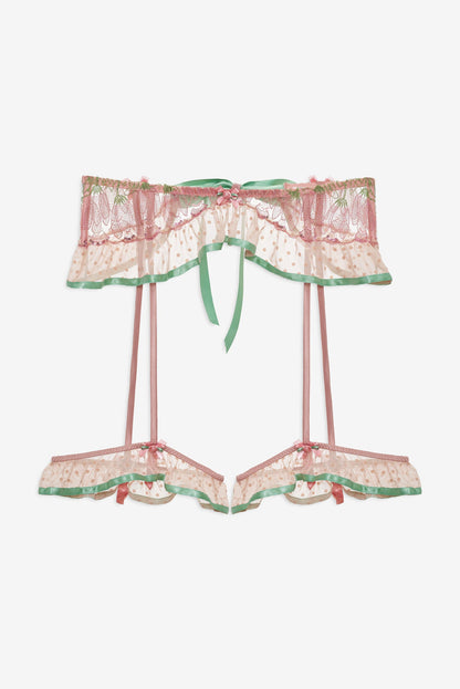 For Love & Lemons Blushing Tulips Garter Belt