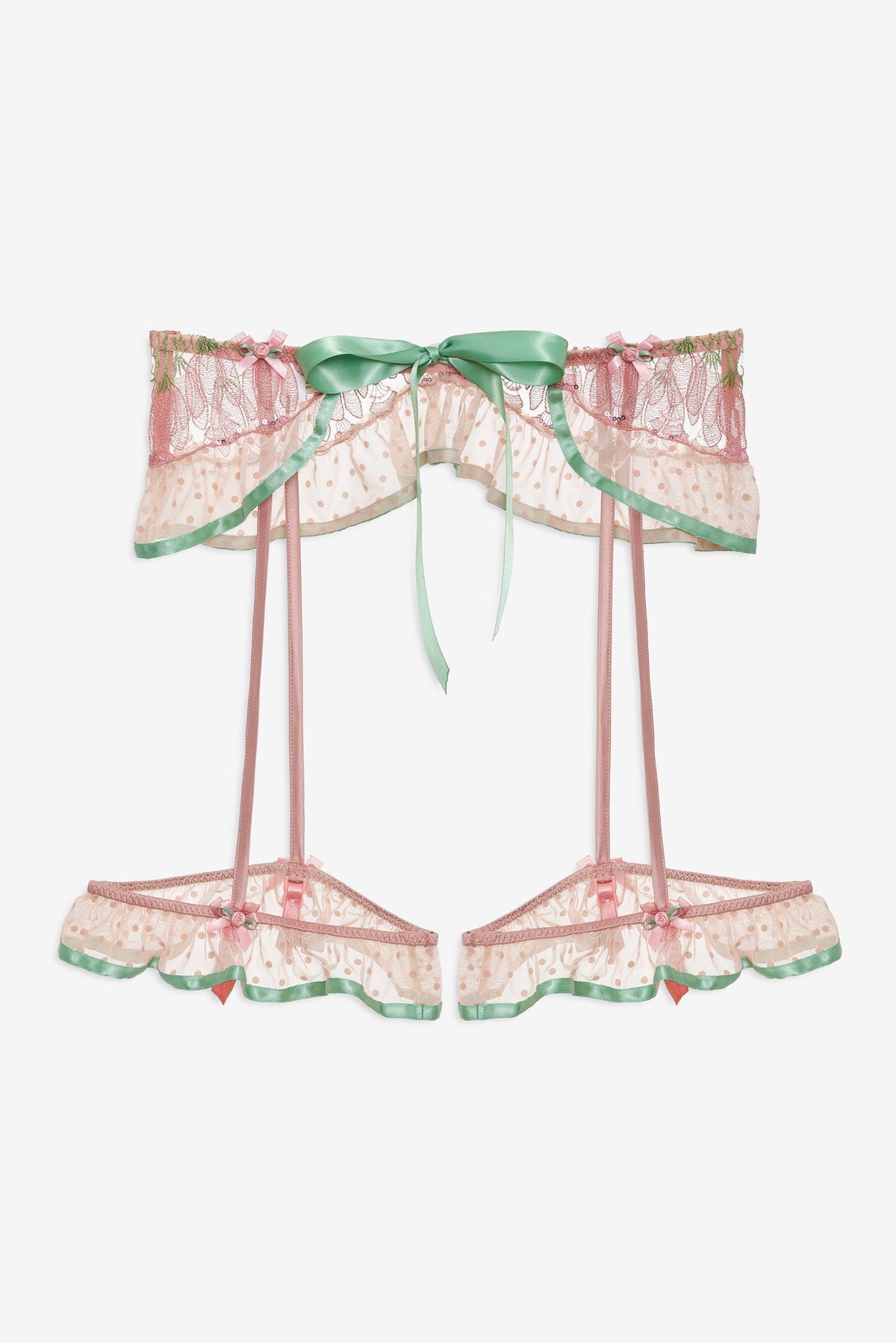 For Love & Lemons Blushing Tulips Garter Belt