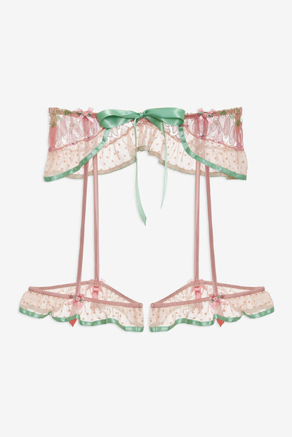 For Love & Lemons Blushing Tulips Garter Belt