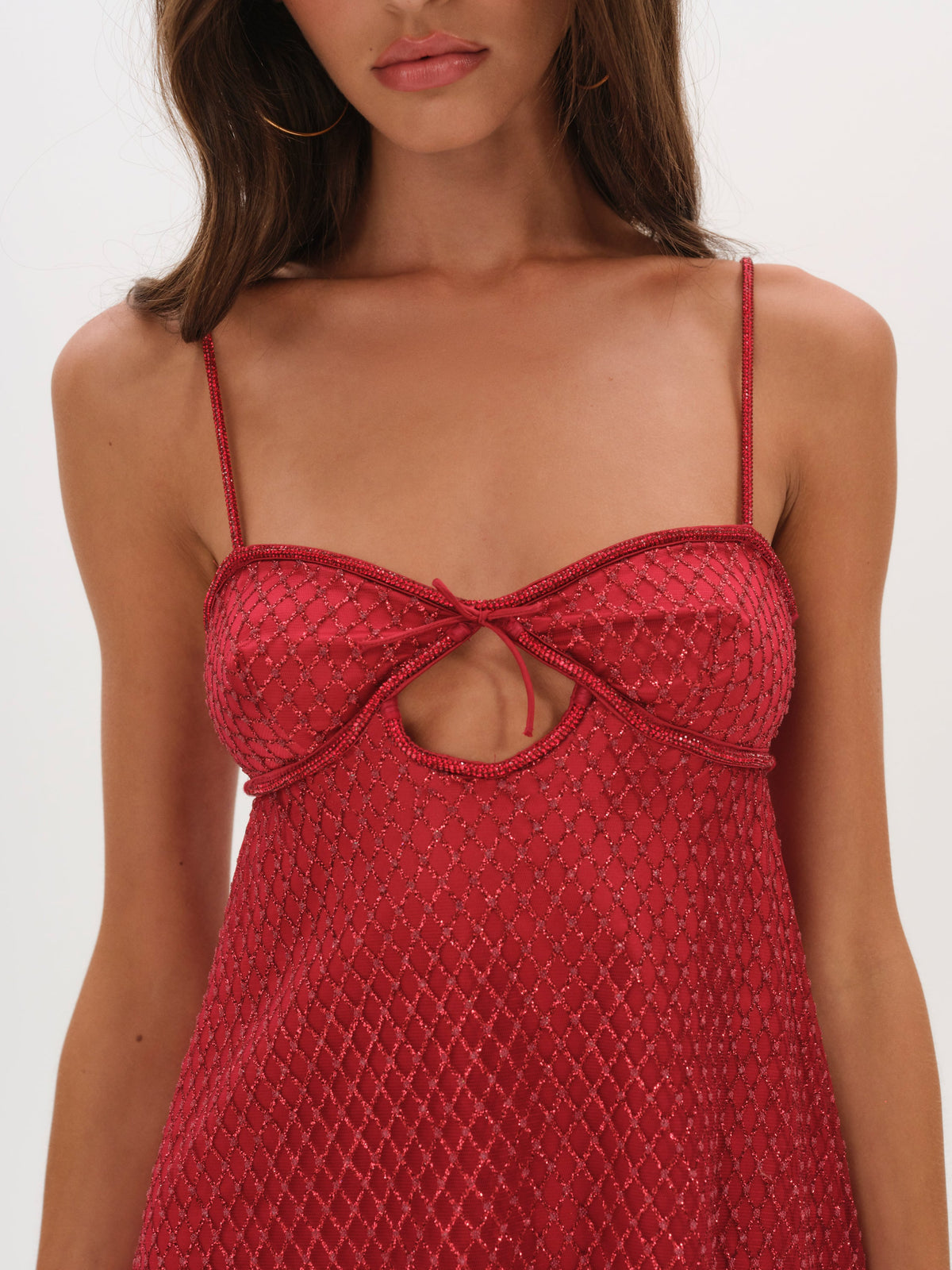 For Love & Lemons Glitter Slip Dress