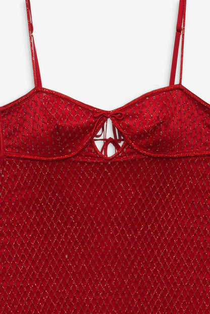 For Love & Lemons Glitter Slip Dress