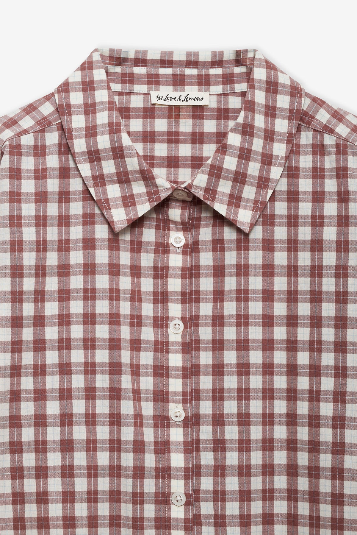 For Love & Lemons Poppy Gingham Button Down