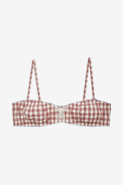 For Love & Lemons Poppy Gingham Bralette