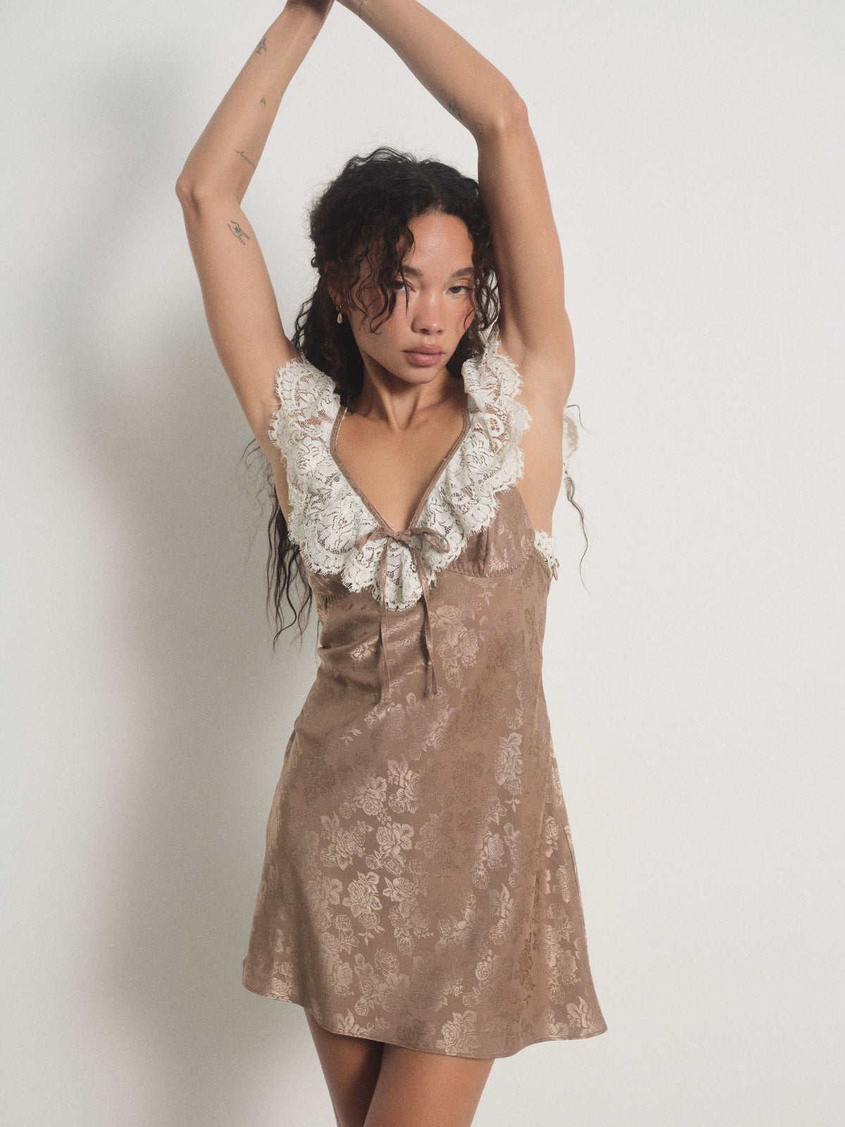 For Love & Lemons Audrey Mini Slip Dress