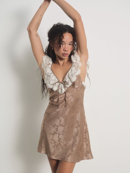 For Love & Lemons Audrey Mini Slip Dress