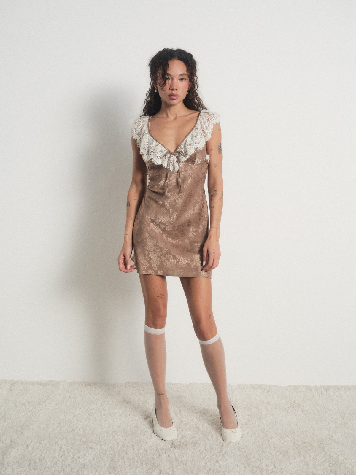 For Love & Lemons Audrey Mini Slip Dress