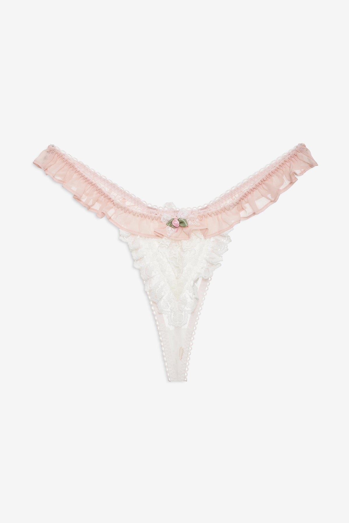 For Love & Lemons Layered Lace Thong Panty