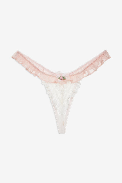 For Love & Lemons Layered Lace Thong Panty
