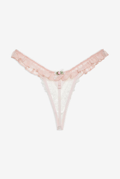 For Love & Lemons Layered Lace Thong Panty