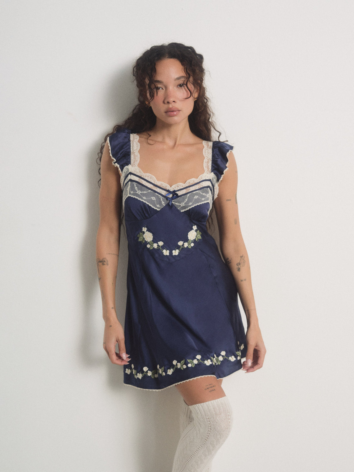 For Love & Lemons Fern Slip Dress