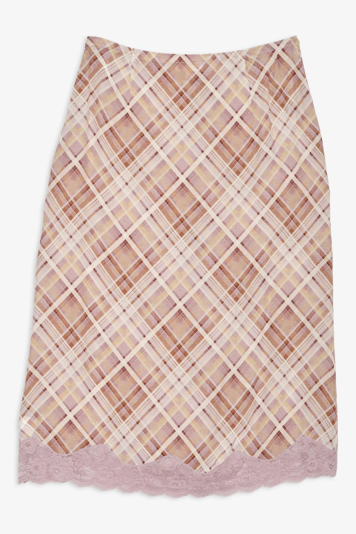 For Love & Lemons Poet Plaid Midi Skirt