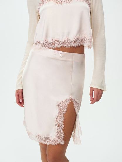 For Love & Lemons Sydney Midi Slip Skirt