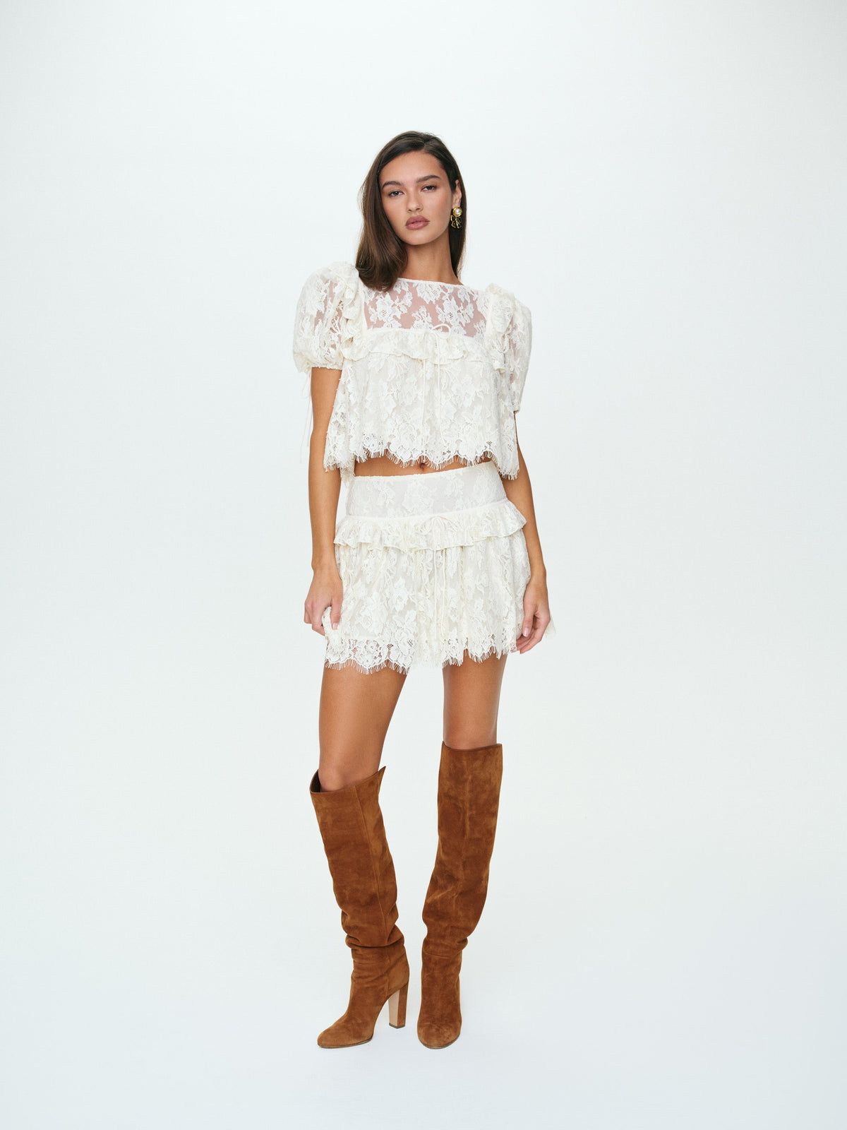 For Love & Lemons Rosa Mini Skirt