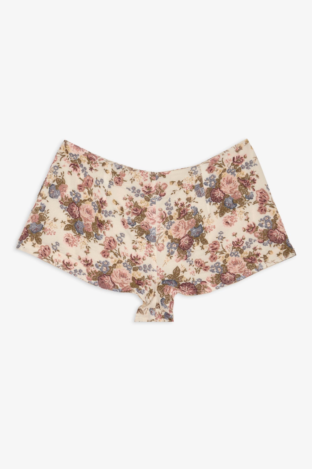 For Love & Lemons Betsy Floral Beaded Shorts