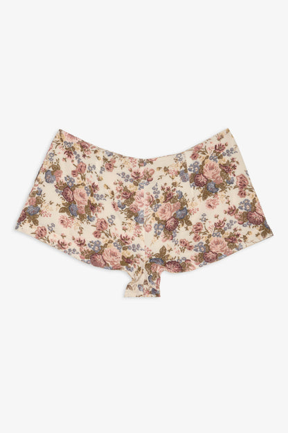 For Love & Lemons Betsy Floral Beaded Shorts