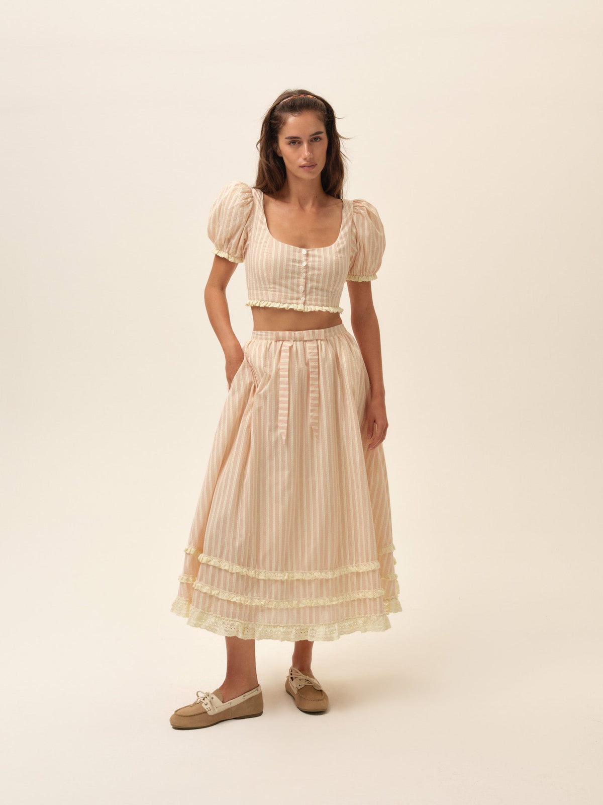 For Love & Lemons Naomi Midi Skirt