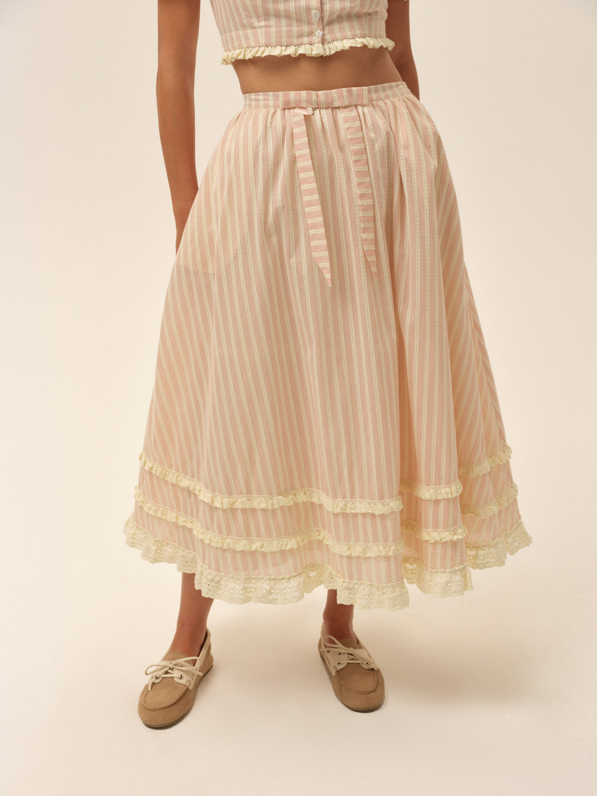 For Love & Lemons Naomi Midi Skirt
