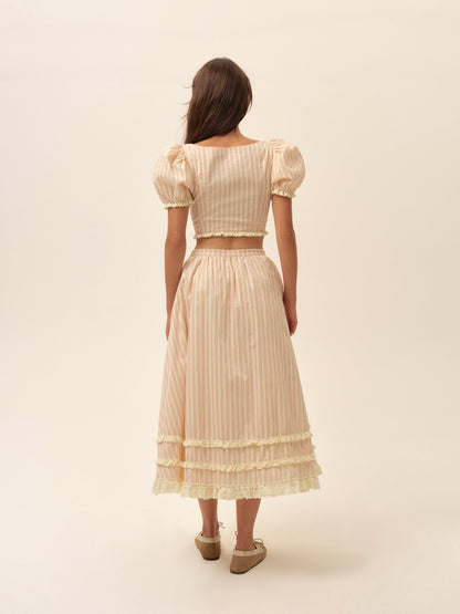 For Love & Lemons Naomi Midi Skirt