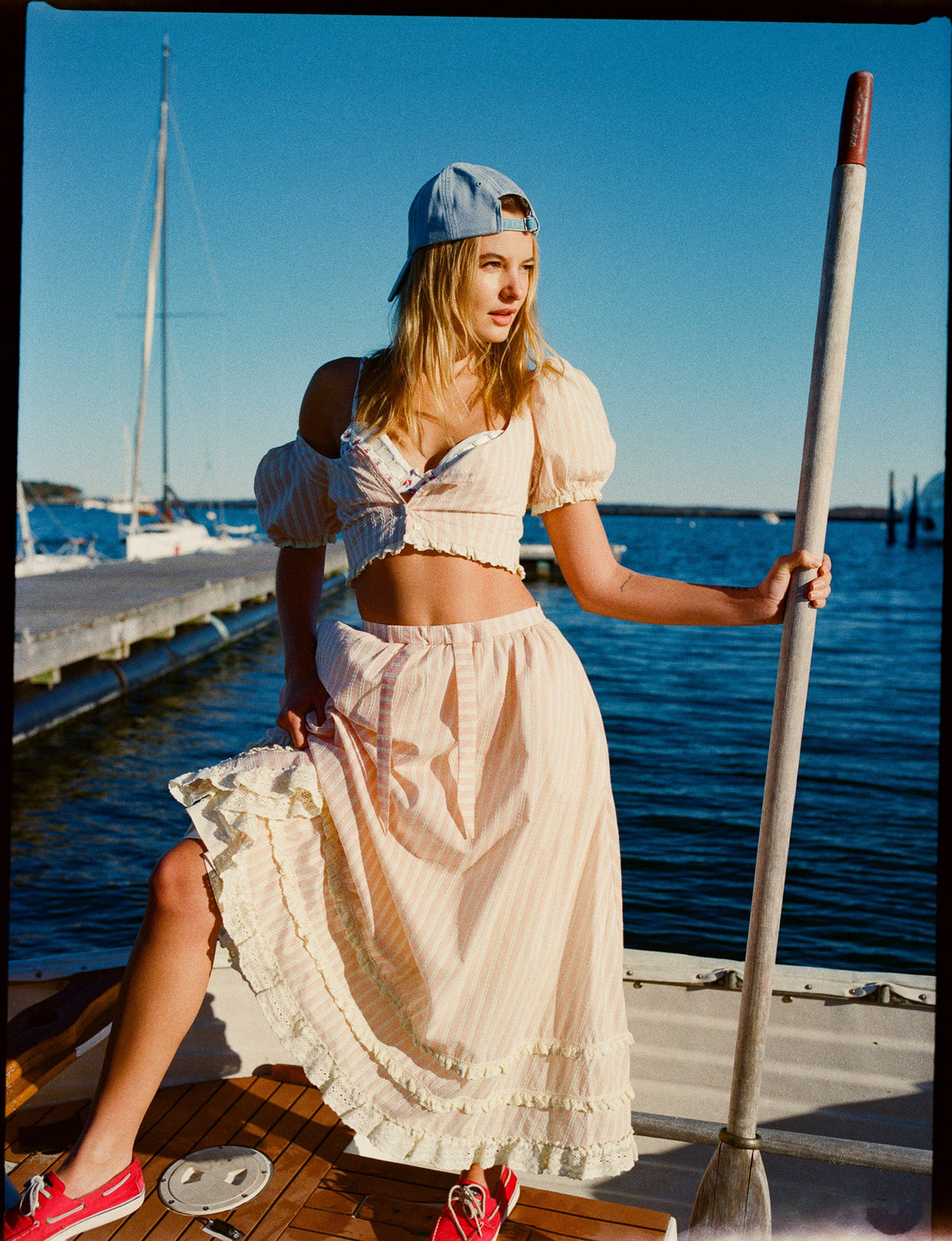 For Love & Lemons Naomi Midi Skirt