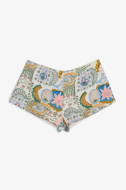 For Love & Lemons Tide Pool Beaded Shorts