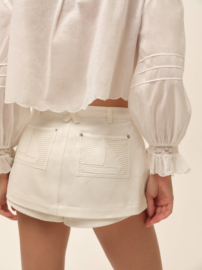 For Love & Lemons Agnes Denim Skort