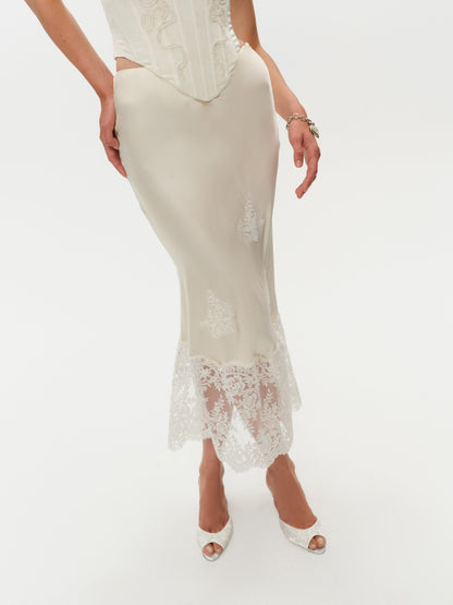 For Love & Lemons Rose Midi Skirt
