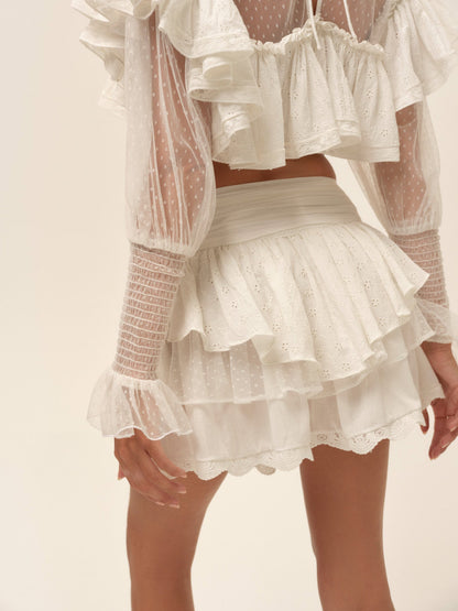 For Love & Lemons Beckett Mini Skirt