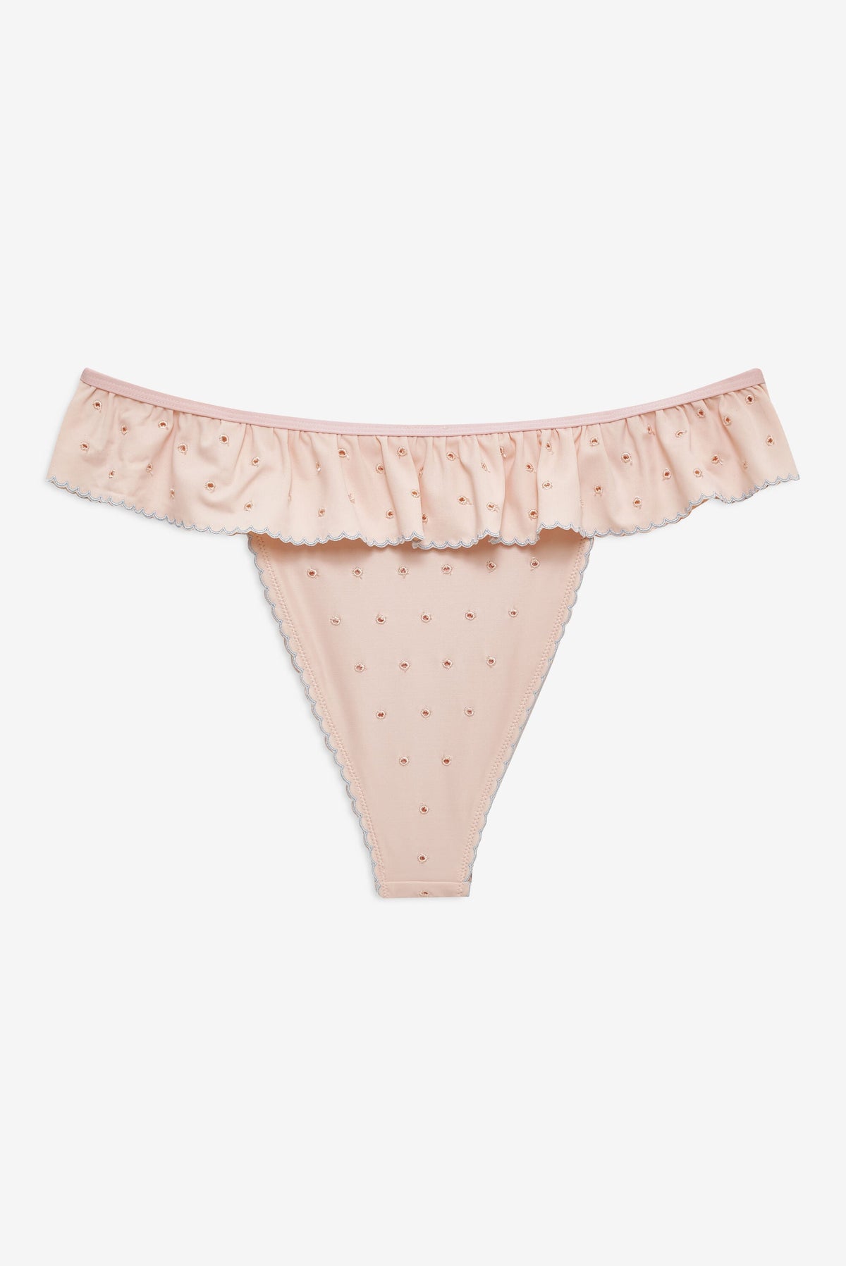 For Love & Lemons Eyelet Dot Ruffle Bikini Bottom