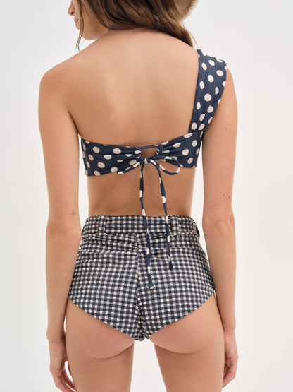 For Love & Lemons Gingham Swim Short
