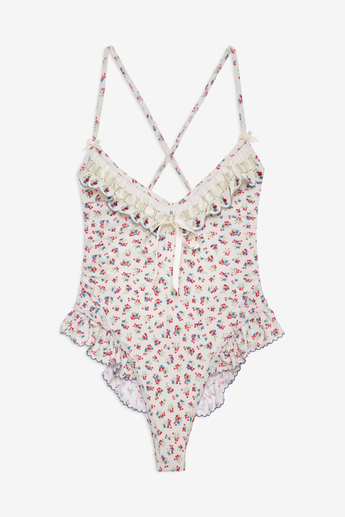 For Love & Lemons Cherry Mae One Piece Swimsuit