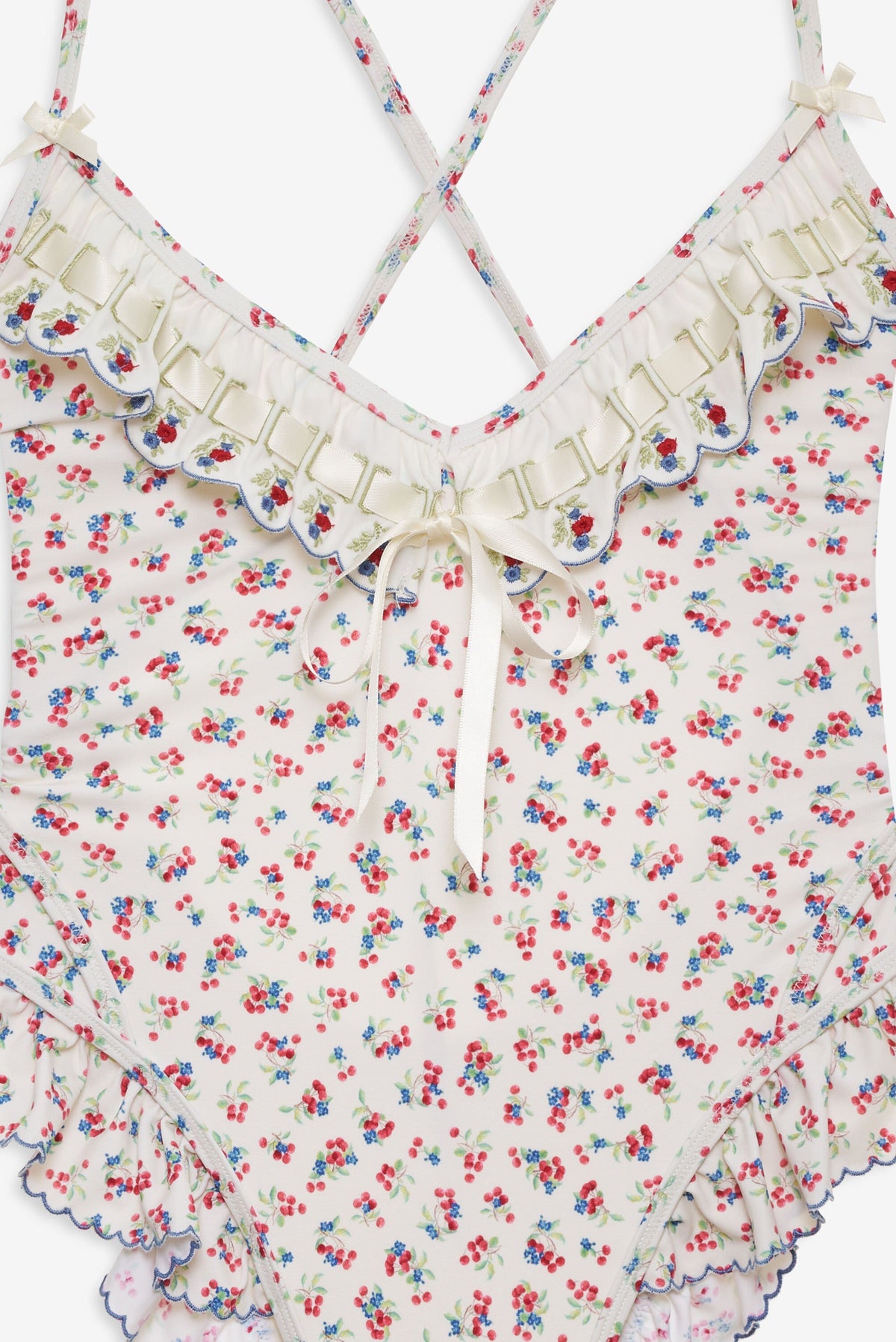 For Love & Lemons Cherry Mae One Piece Swimsuit