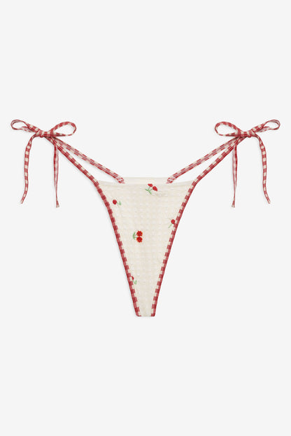 For Love & Lemons Beaded Cherries Bikini Bottom