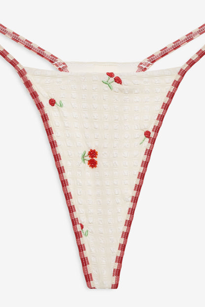 For Love & Lemons Beaded Cherries Bikini Bottom