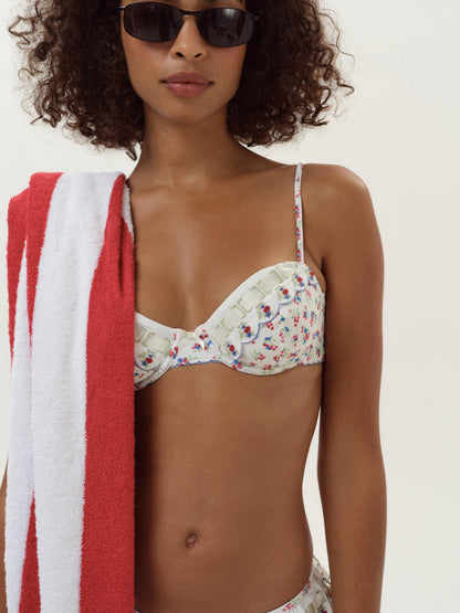 For Love & Lemons Cherry Mae Bikini Top