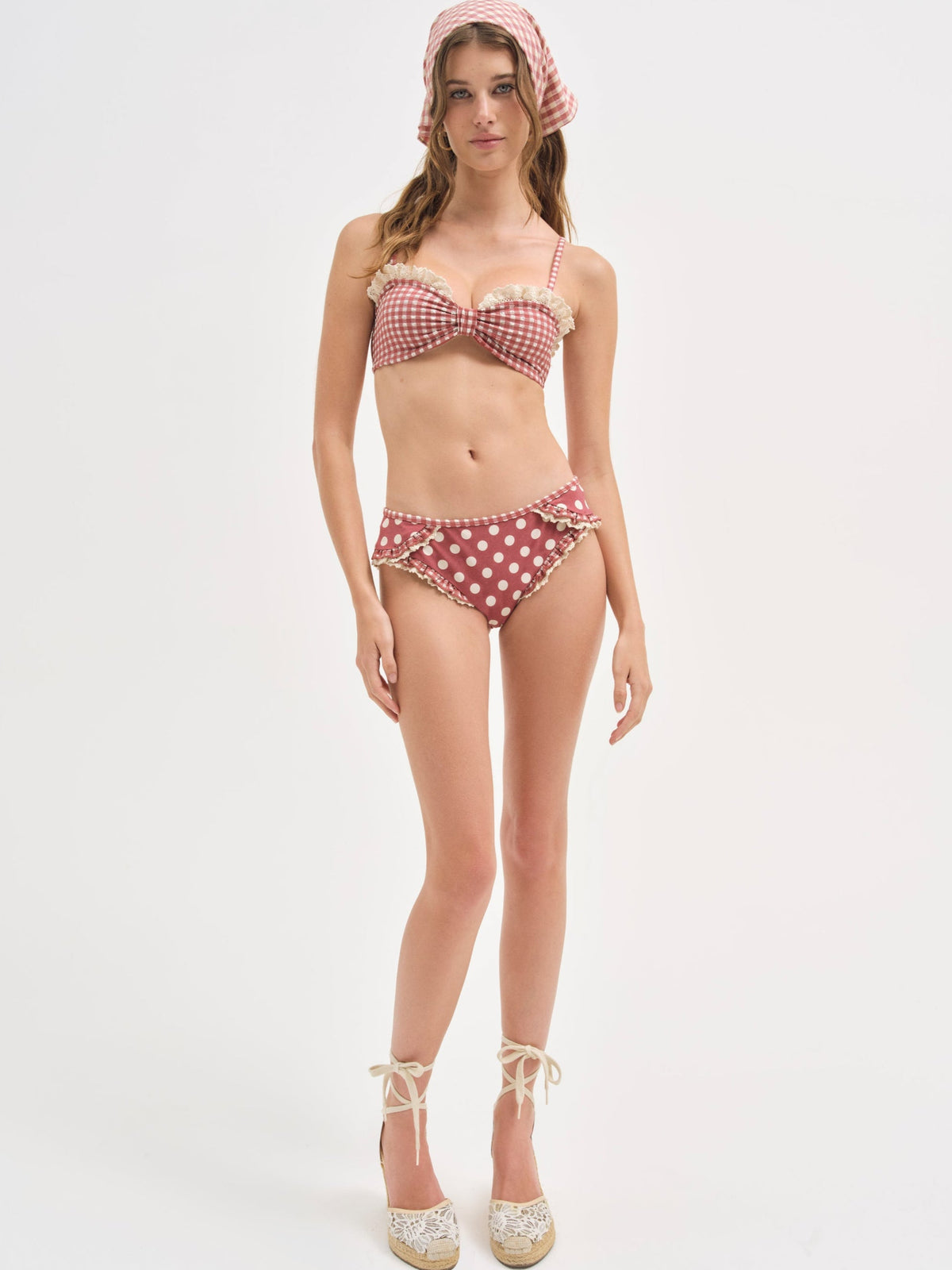For Love & Lemons Dolly Dot Bikini Bottom