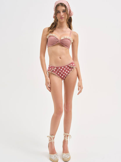 For Love & Lemons Dolly Dot Bikini Bottom