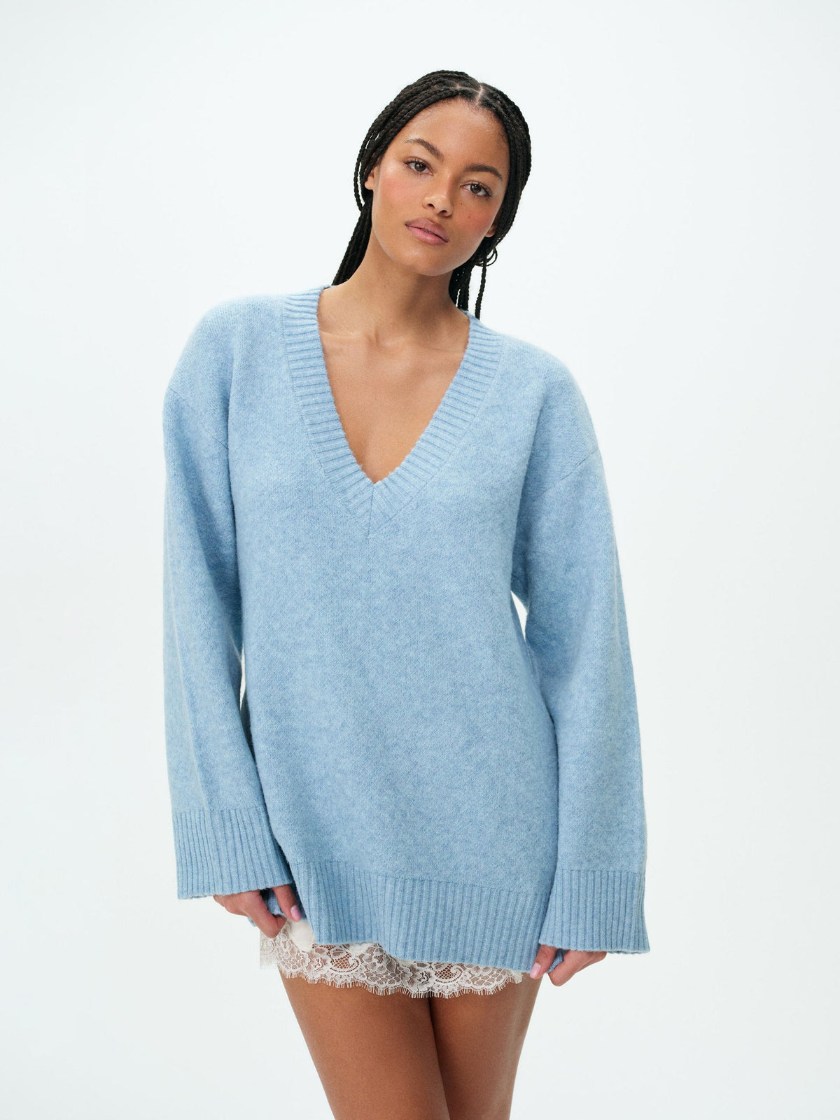 For Love & Lemons Sally Sweater & Scarf Set