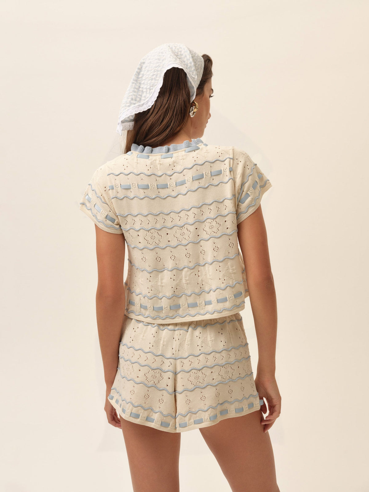 For Love & Lemons Dora Pointelle Shorts