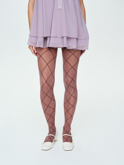 For Love & Lemons Argyle Tights