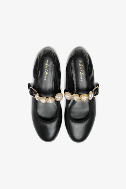 For Love & Lemons Winifred Vintage Button Flat
